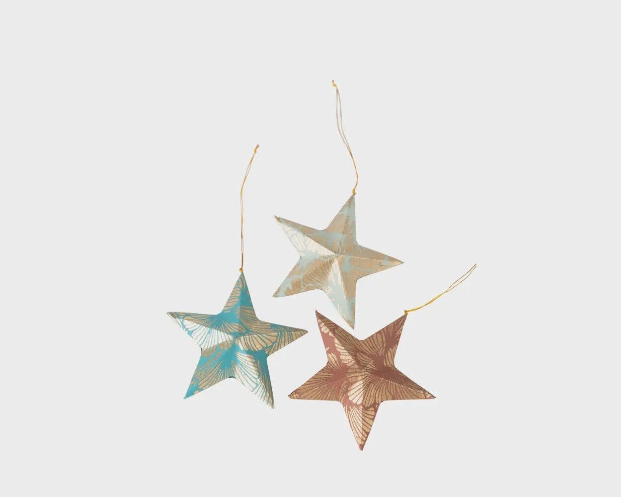 3D Star Ornament Set - set of 3