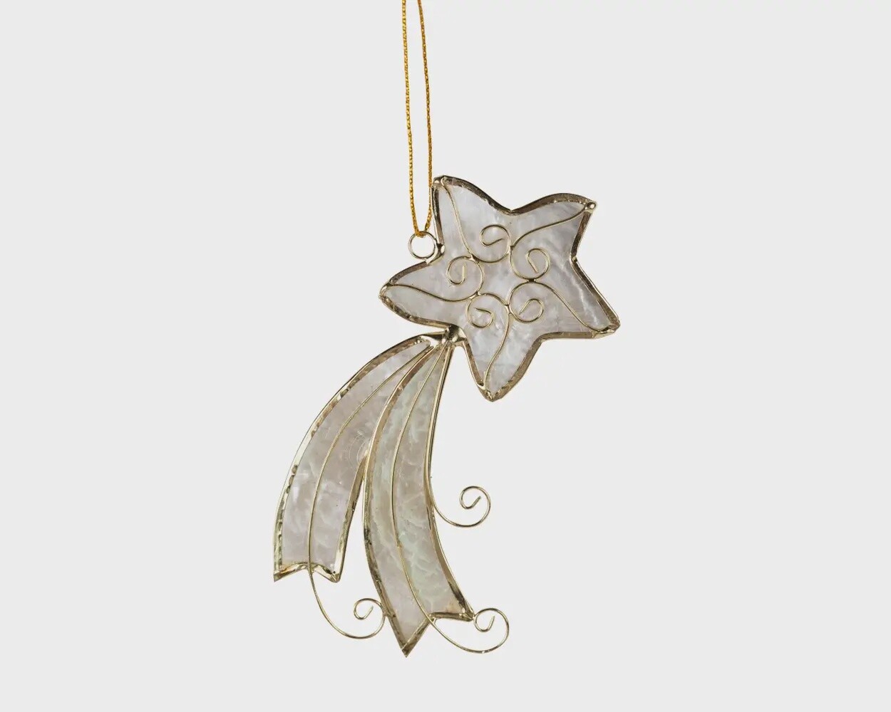 Capiz Shooting Star Ornament