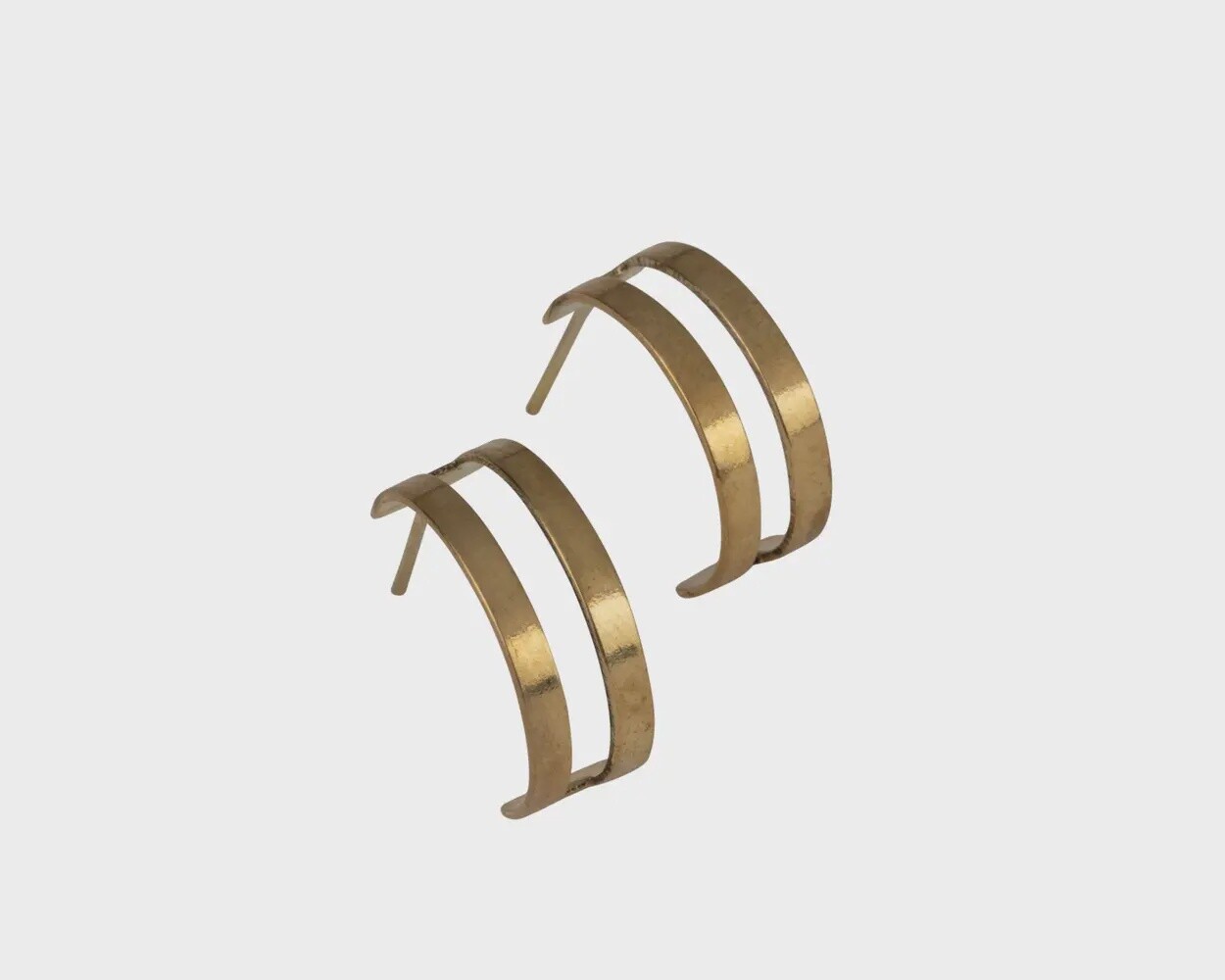 Duality Hoop Earrings - Bombshell Brass
