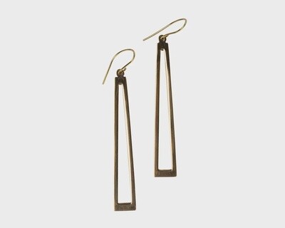 Duality Drop Earrings - Bombshell Brass