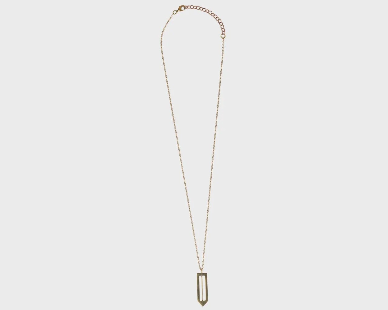Pointed Path Necklace - Bombshell Brass
