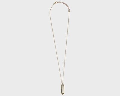 Pointed Path Necklace - Bombshell Brass