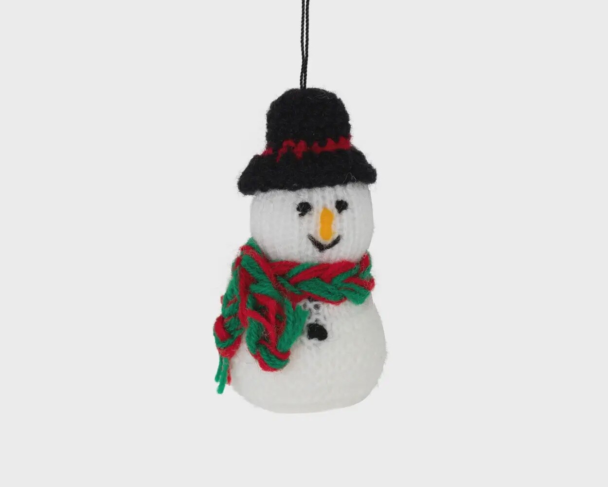 Yarn Snowman Ornament