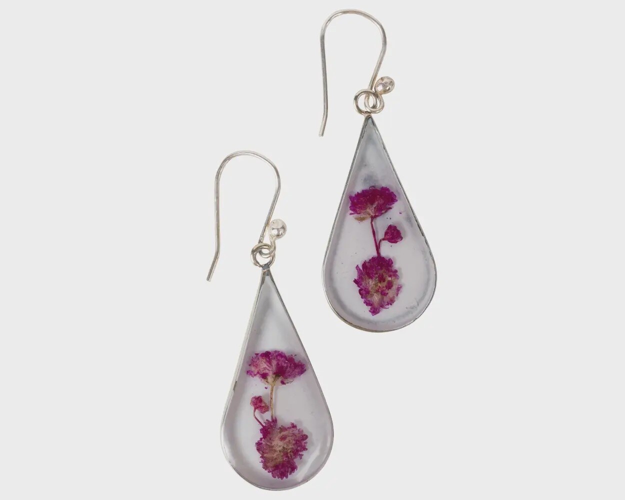 Purple Rain Flower Earrings