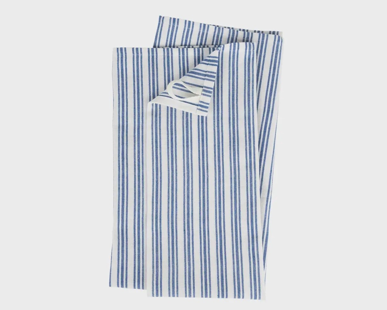 Small Stripe Blue White Tea Towel