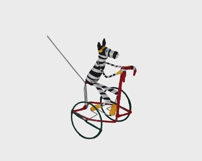 Galimoto Zebra Cyclist Push Toy