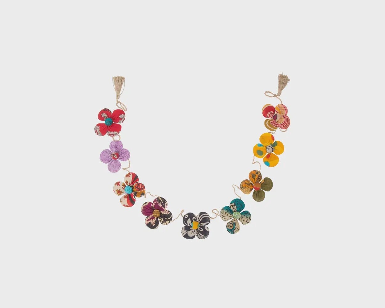 Recycled Sari Flower Garland Asst