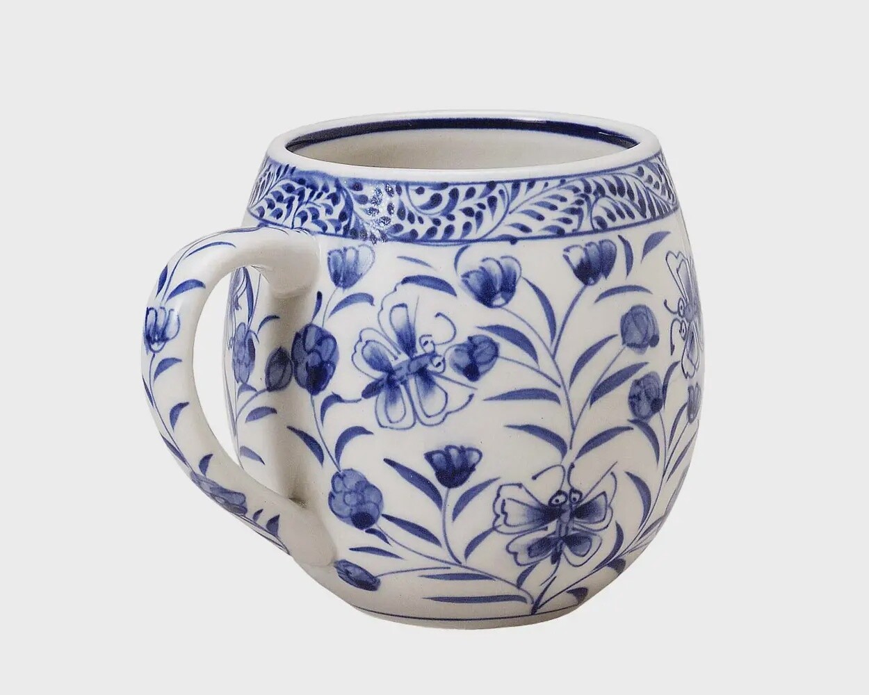 Toasty Morning Blue & White Mug