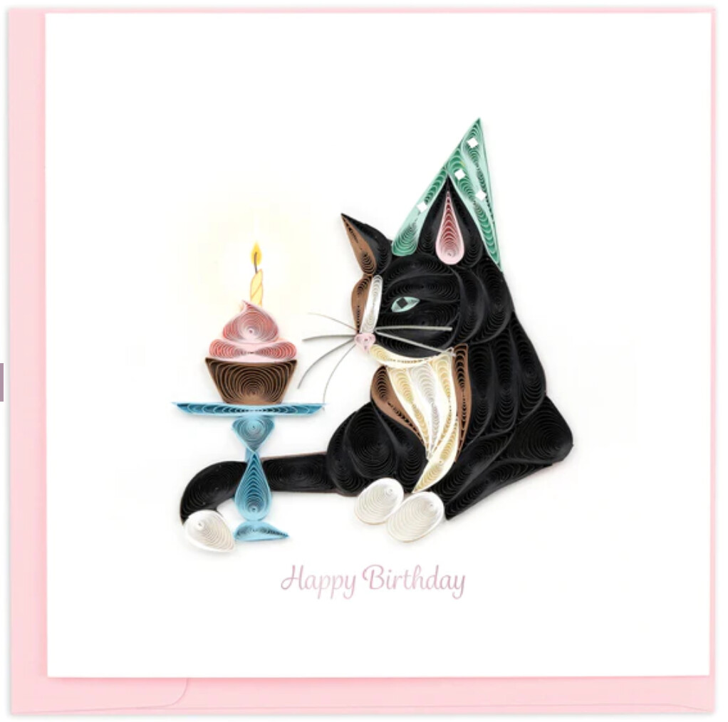 Birthday Cat Quilling Card