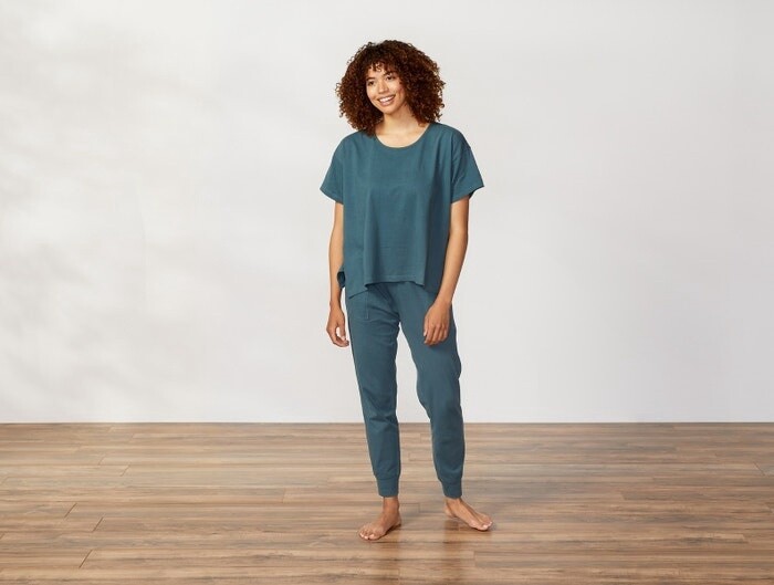 Solstice Boxy Tee in Aegean