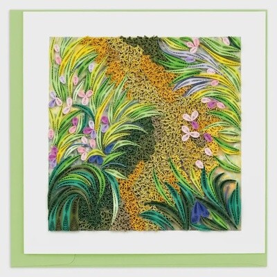 Quilled Path through the Irises - Monet Artist Series