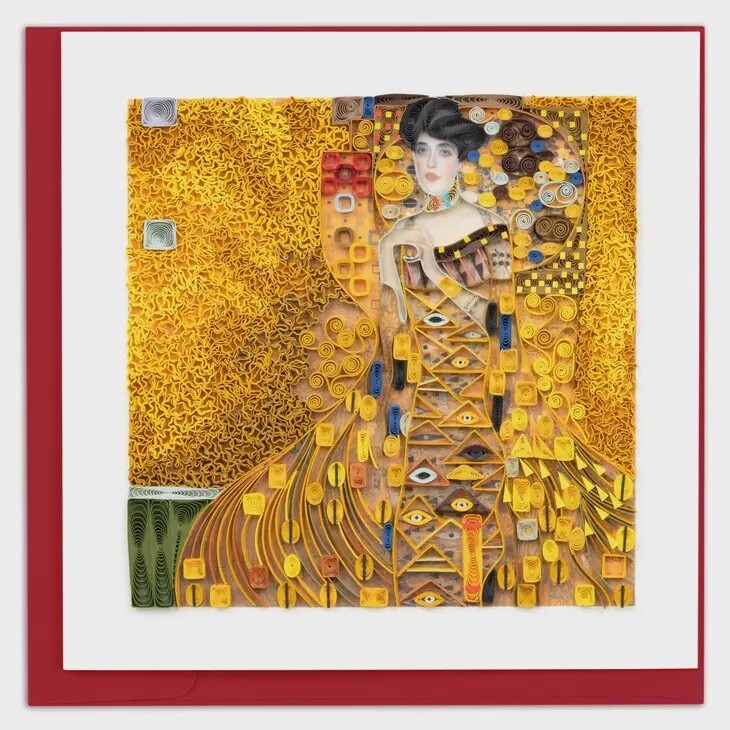 Quilled Lady in Gold Card, Klimt Artist Series