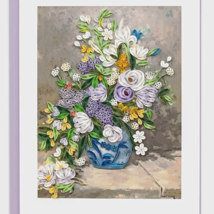 Quilled Spring Bouquet Card - Renoir Artist Series