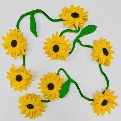 Felt Sunflower Garland - 80 inches long