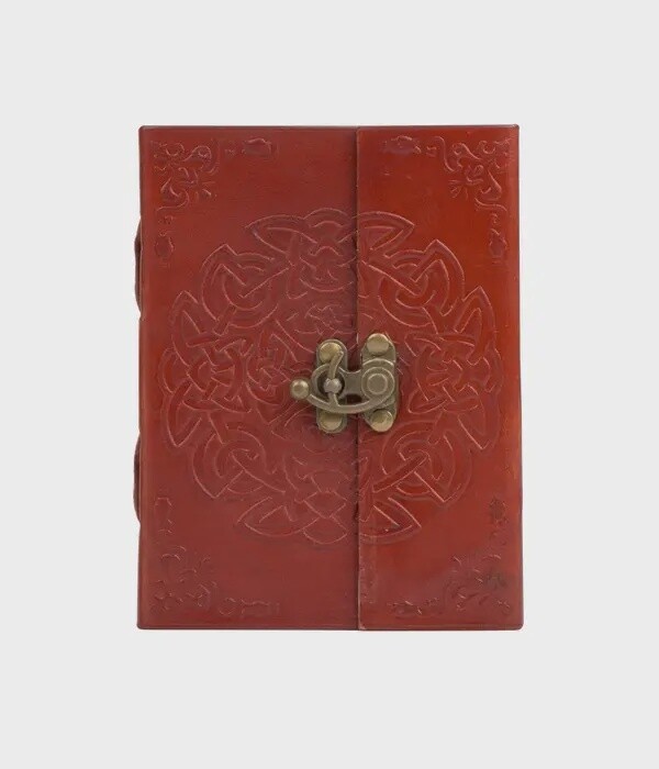Endless Knot Leather Journal 6x4.75in