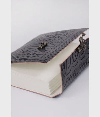 Intertwining Ideas Black Leather Journal 5x7in