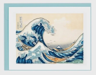 Great Wave, Hokusai Quilling Card - Artist Series