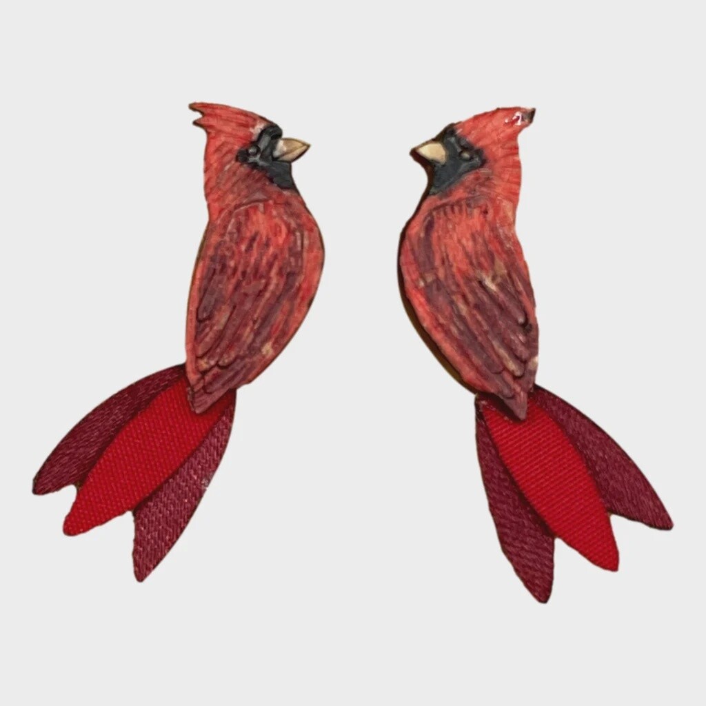 Cardinal Earrings Sm