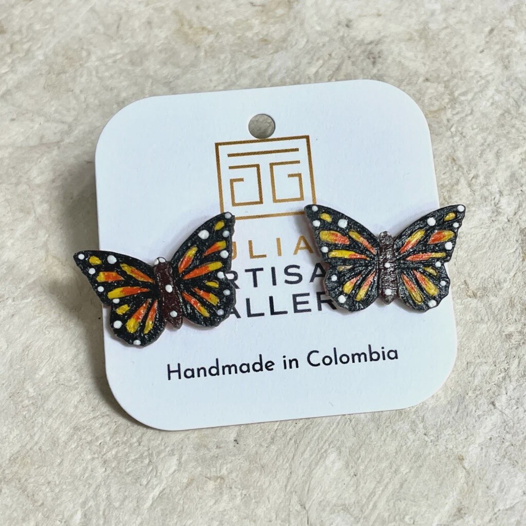 Butterfly Earrings//Monarch (Gourd)