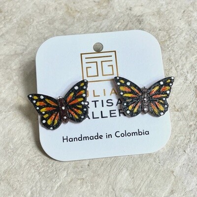 Monarch Butterfly Earrings Sm (Gourd)
