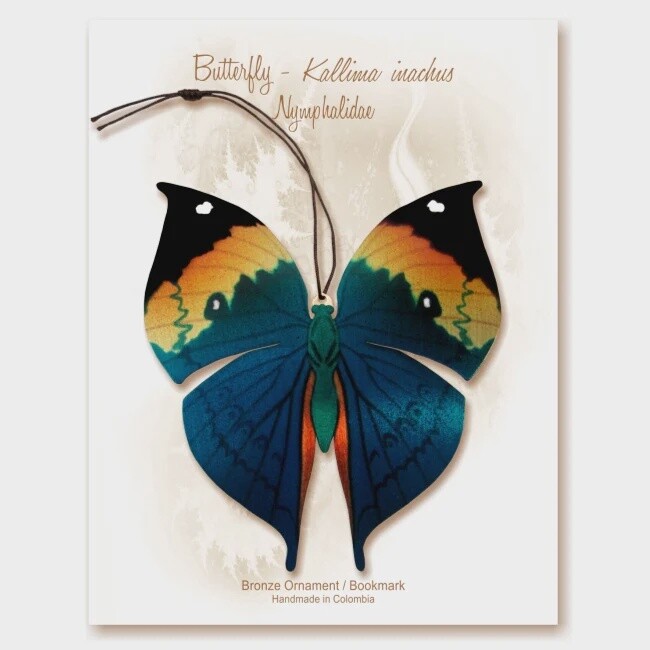 Dead Leaf Butterfly Bronze Ornament