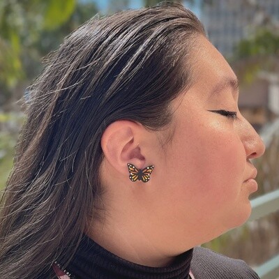 Butterfly Earrings//Monarch (Gourd)
