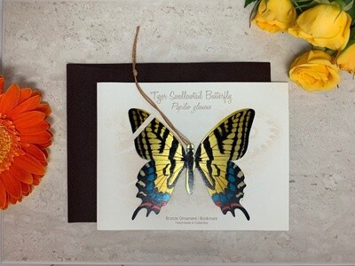 Tiger Swallowtail Butterfly Bronze Orn