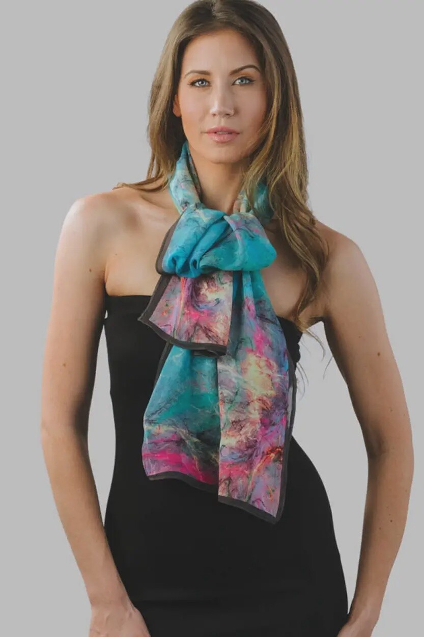 Aloka Scarf - Turquoise &amp; Orchid