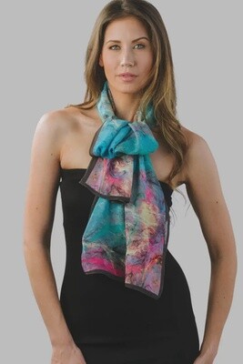 Aloka Scarf - Turquoise & Orchid