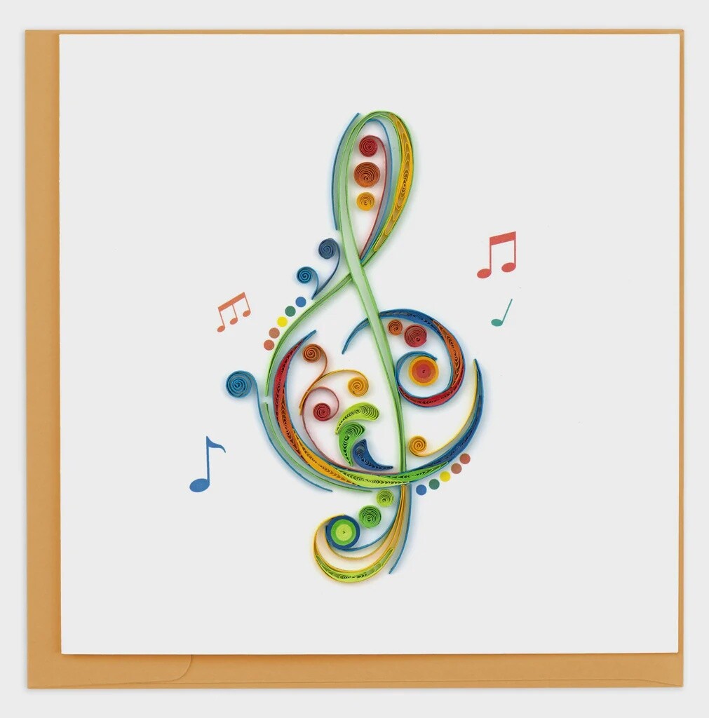 Treble Clef Quilling Card