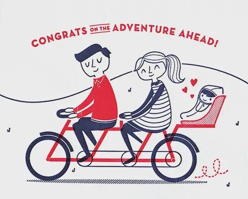 Baby Bicycle Congrats Card