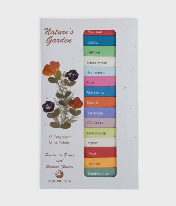 Nature&#39;s Garden Mini Incense Set (15 scents)