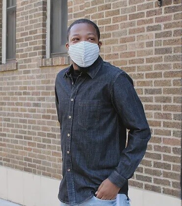 Black Denim Long Sleeve Button-Up