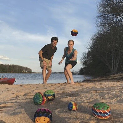 Crocheted Travel Bocce Set