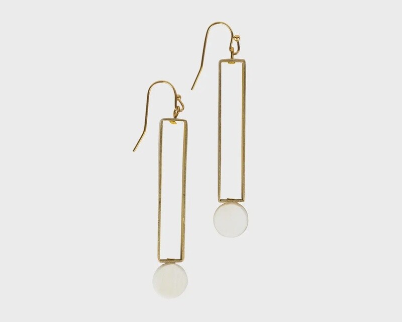 Brass Exclamation Point Earrings