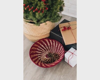Burgundy Twist Basket