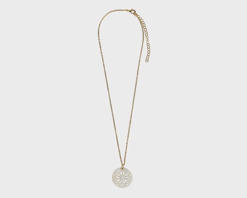 Horn Sand Dollar Pendant Necklace