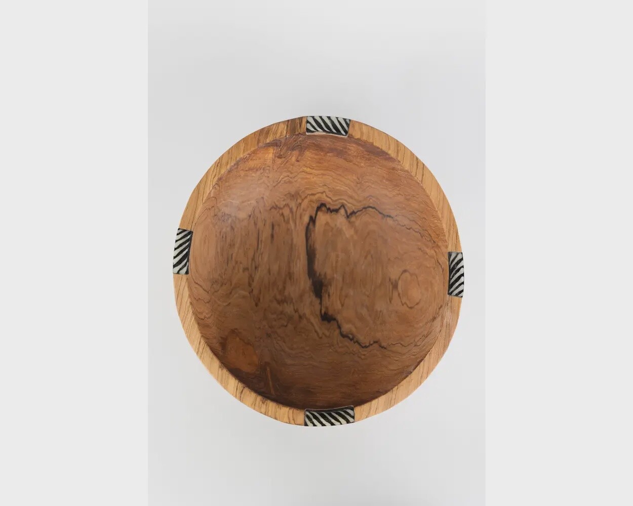 Minimalist Olive Wood Serving Bowl 12in - Pick Up Only