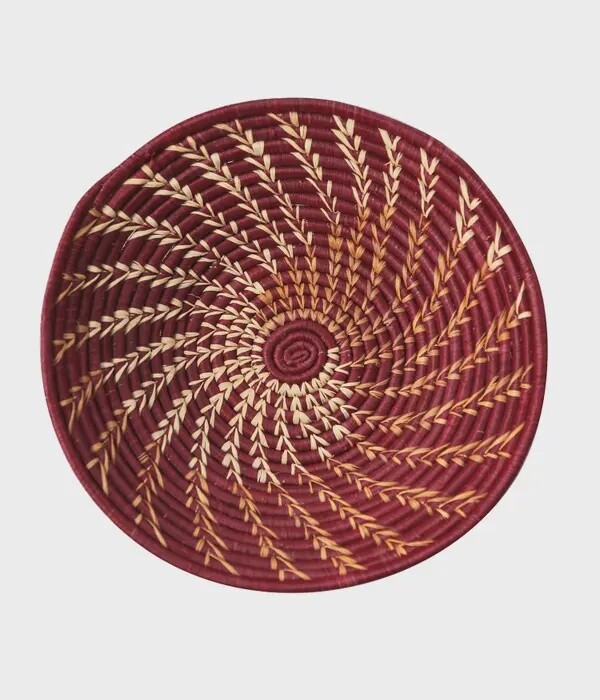 Burgundy Twist Basket