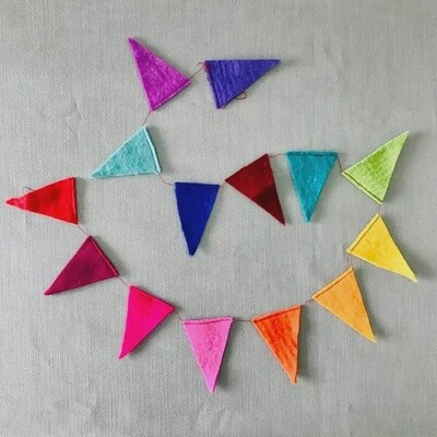 Rainbow Pennant Felt Garland