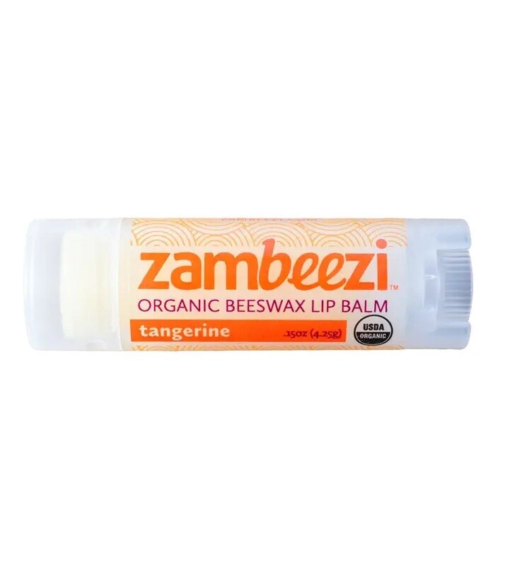 Tangerine Lip Balm, organic beeswax