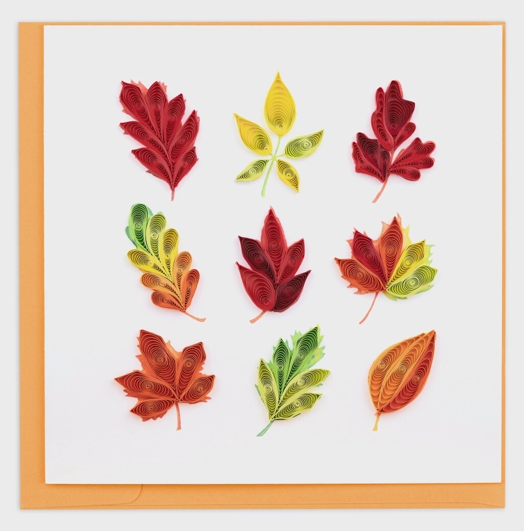 Fall Foliage Leaves Quilling Card