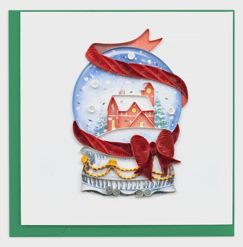 Snow Globe Christmas Quilling Card