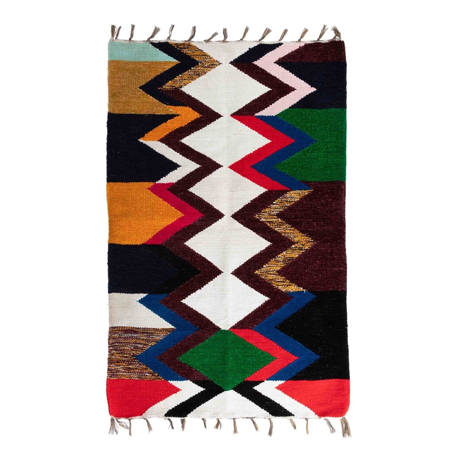 Zig-Zag Chenille Rug 36x20in