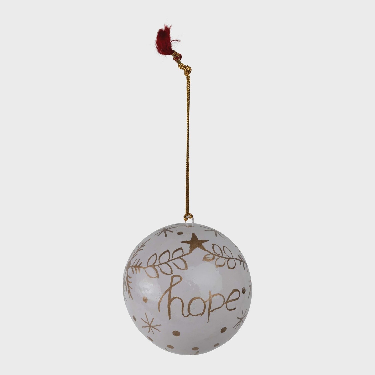 Paper Mache Hope Ornament