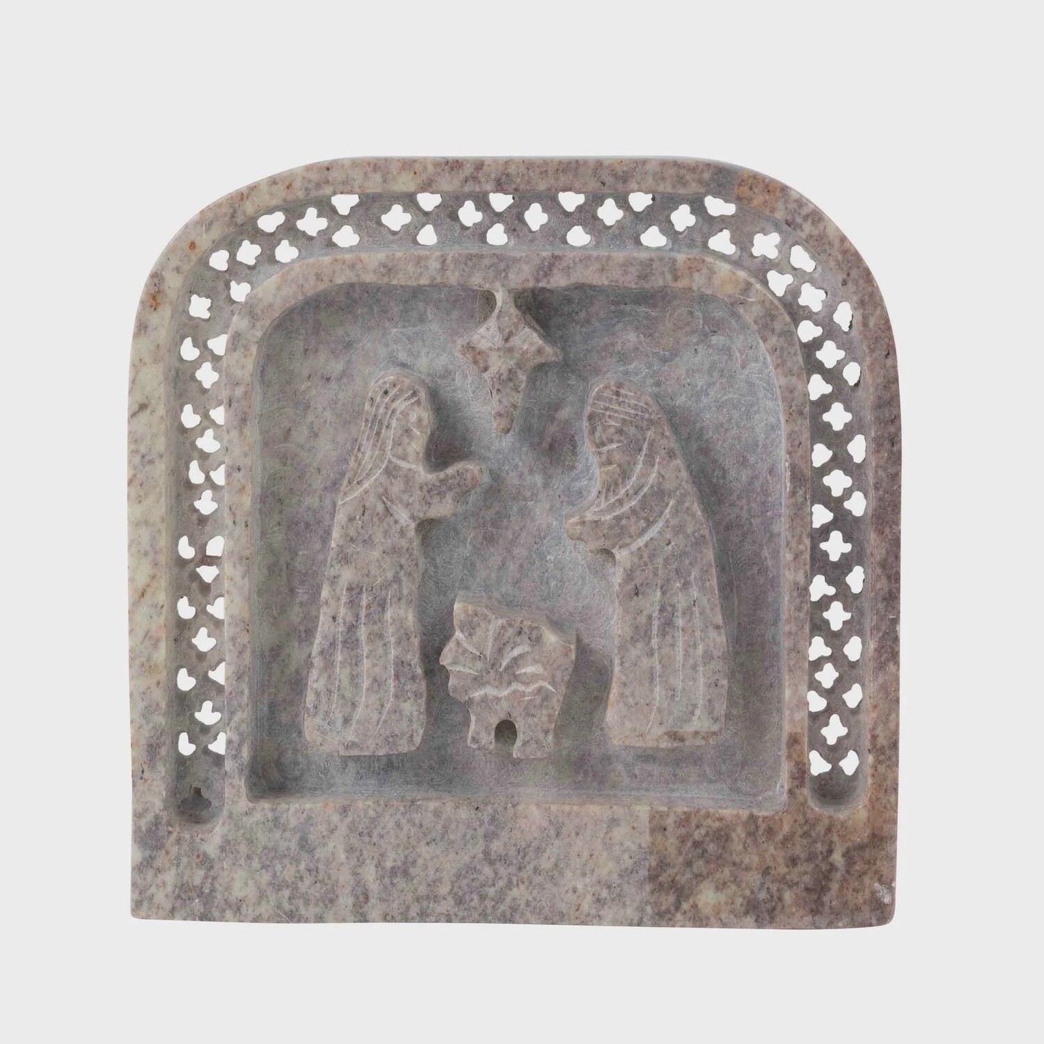 Stone Sculpture Nativity 4in
