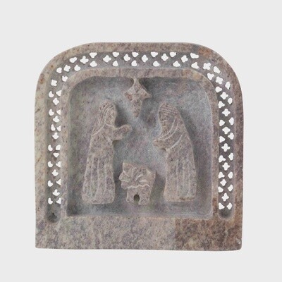 Stone Sculpture Nativity 4in