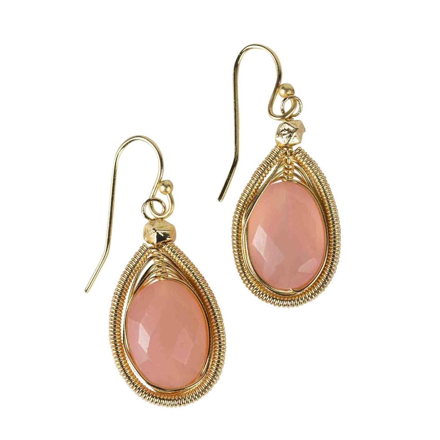 Rose Onyx Drop Earrings