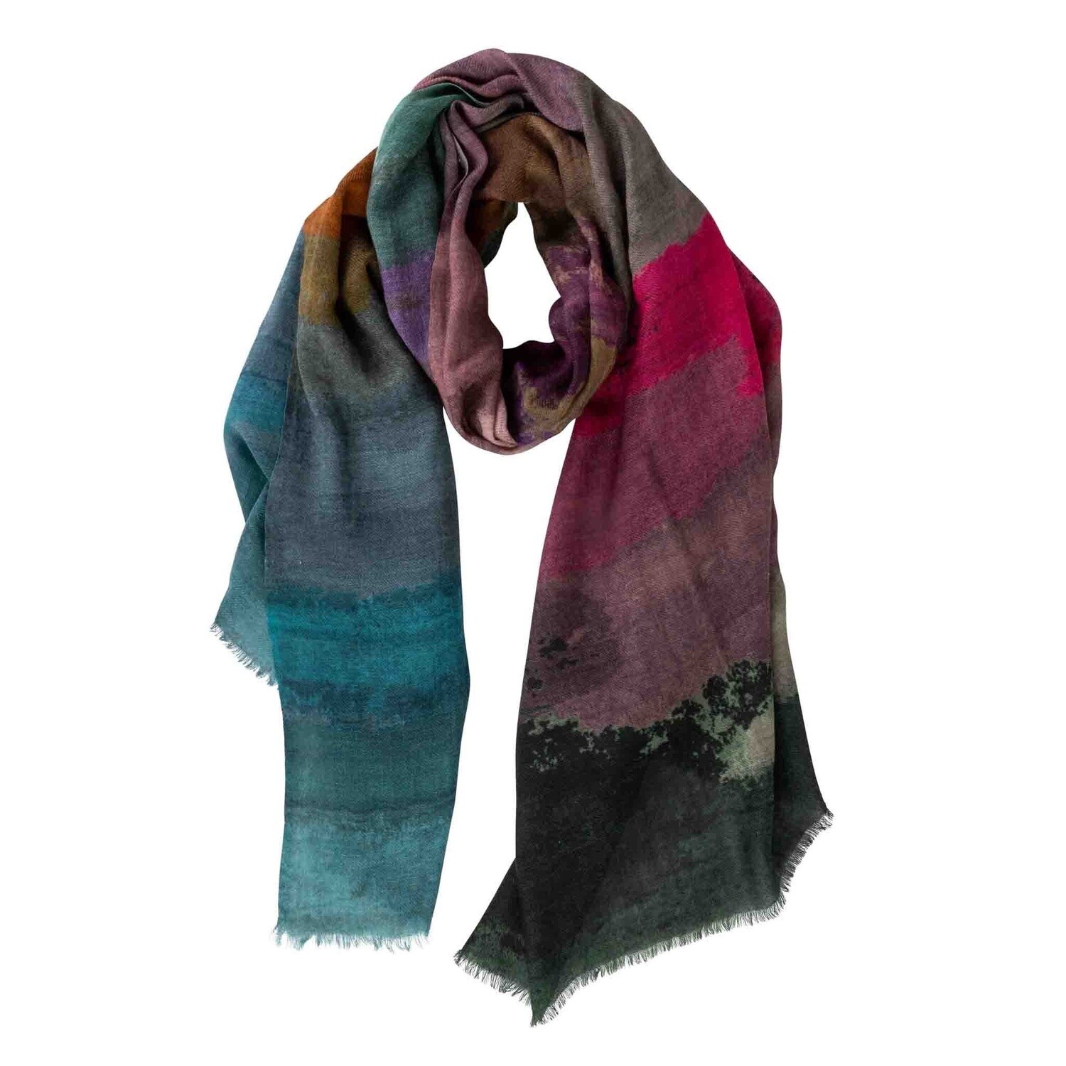 Suryast Striped Wool Scarf