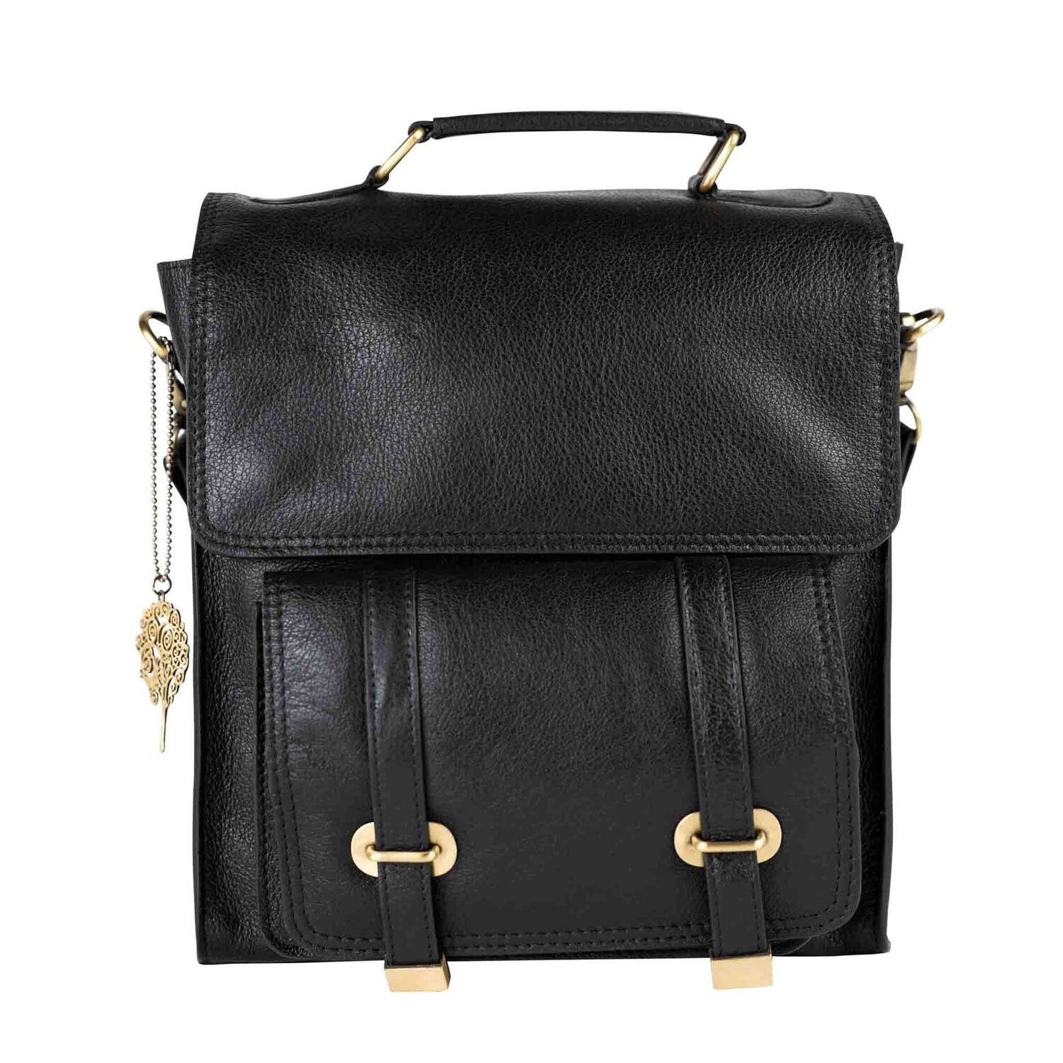 Jarni Leather Backpack - Black